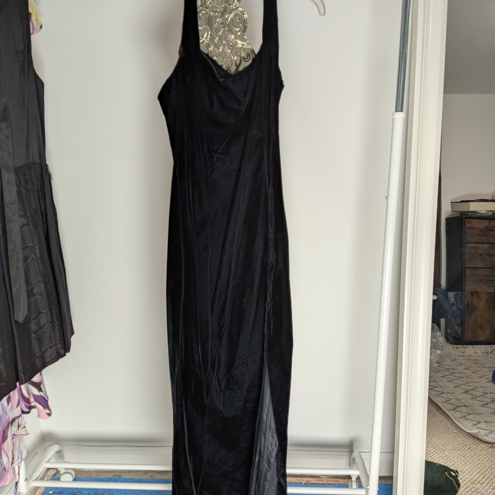 Jessica McClintock Black Backless Dress